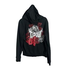 Tapout y2k Rose Juniors young XL Black Rose Full zip hoodie hooded sweatshirt